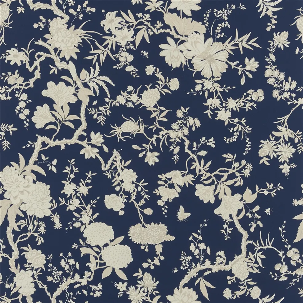 Ralph Lauren Tea House Floral tessuto colore Blue