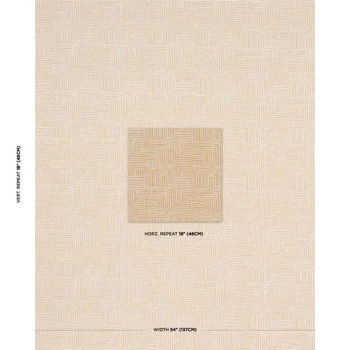 Schumacher Tessuti Coco Hand Screen Print Deco Interni