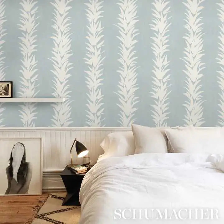 Schumacher Carta da Parati White Lotus Deco Interni