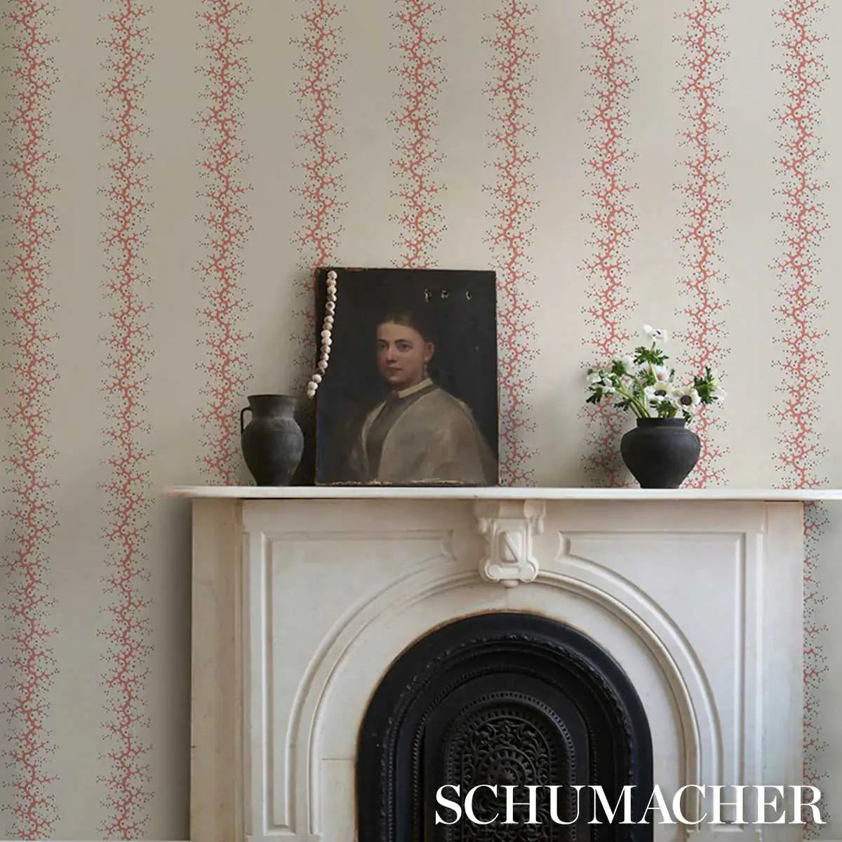 Schumacher Carta da Parati Coral Stripe Deco Interni