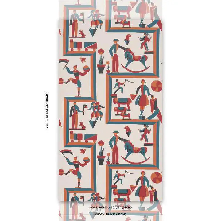 Schumacher Carta da Parati Vally Circus Deco Interni