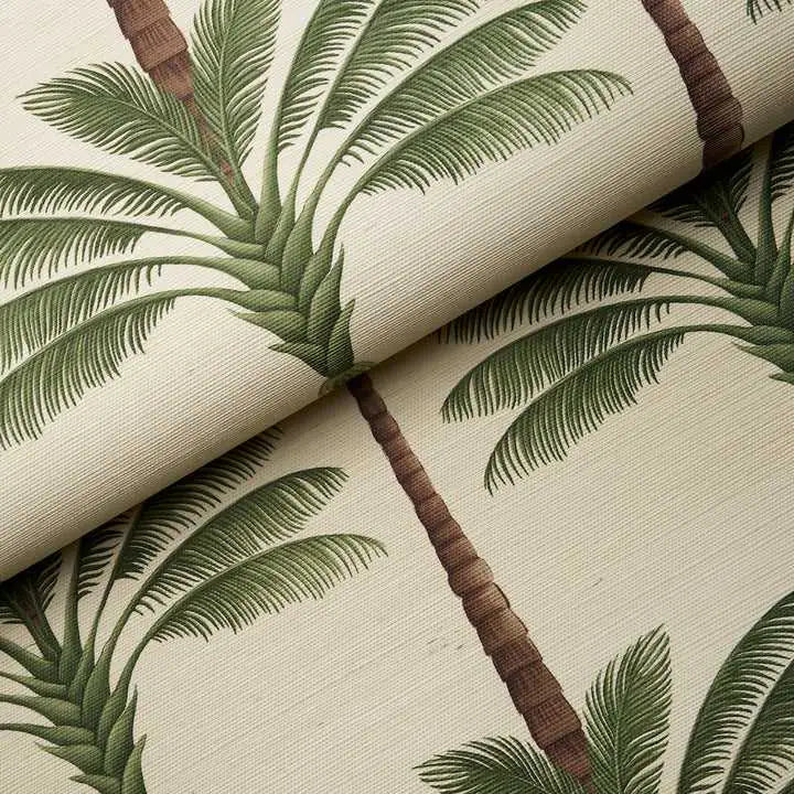 Schumacher Carta da Parati A Palm is a Palm Sisal Deco Interni