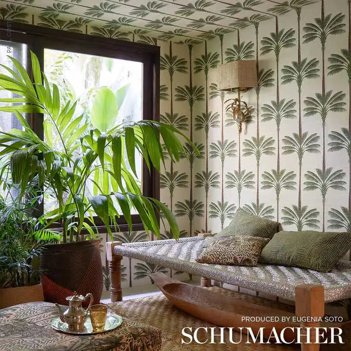 Schumacher Carta da Parati A Palm is a Palm Sisal Deco Interni
