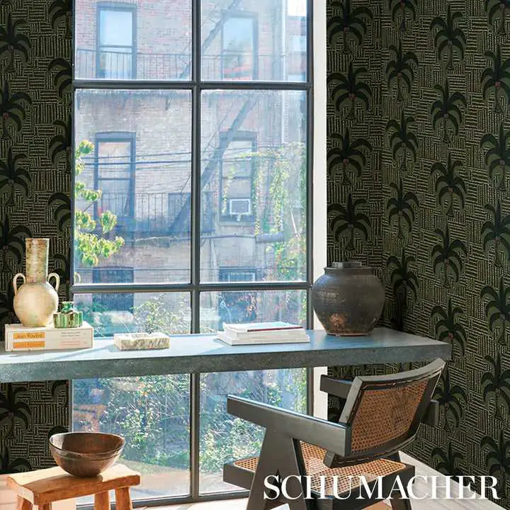 Schumacher Carta da Parati Agua de Coco Deco Interni