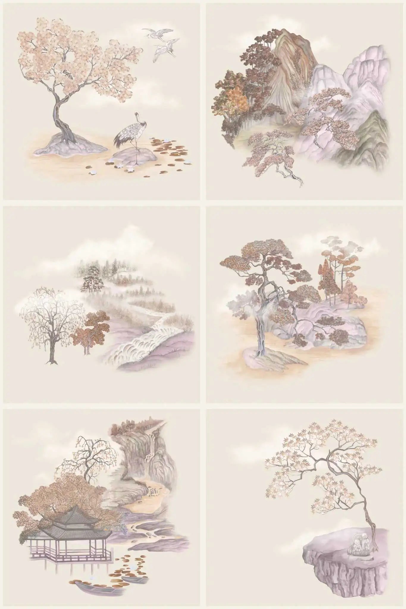 Cole & Son Carta da Parati Tile Toile Deco Interni