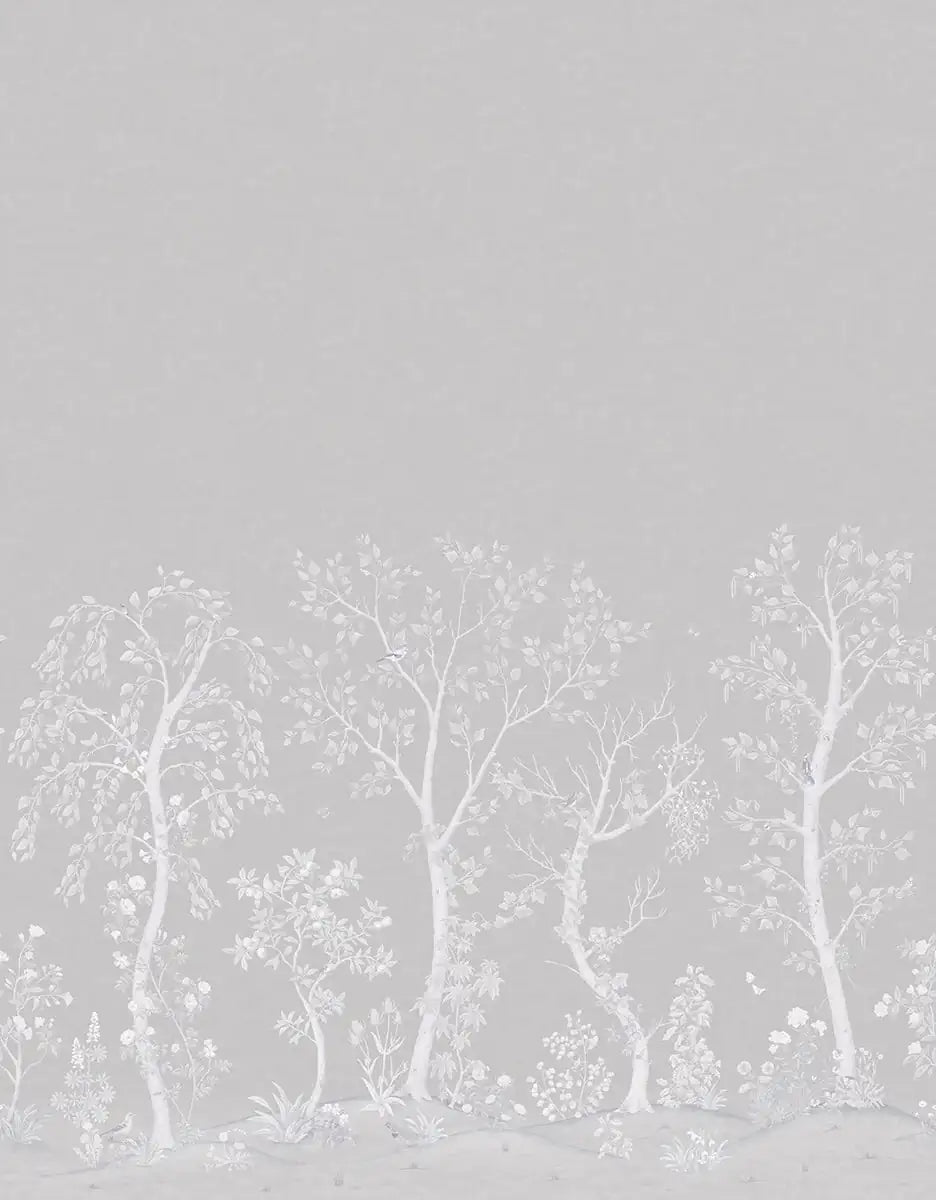 Carta da parati Seasonal Woods Silk Platinum Silk Cole & Son