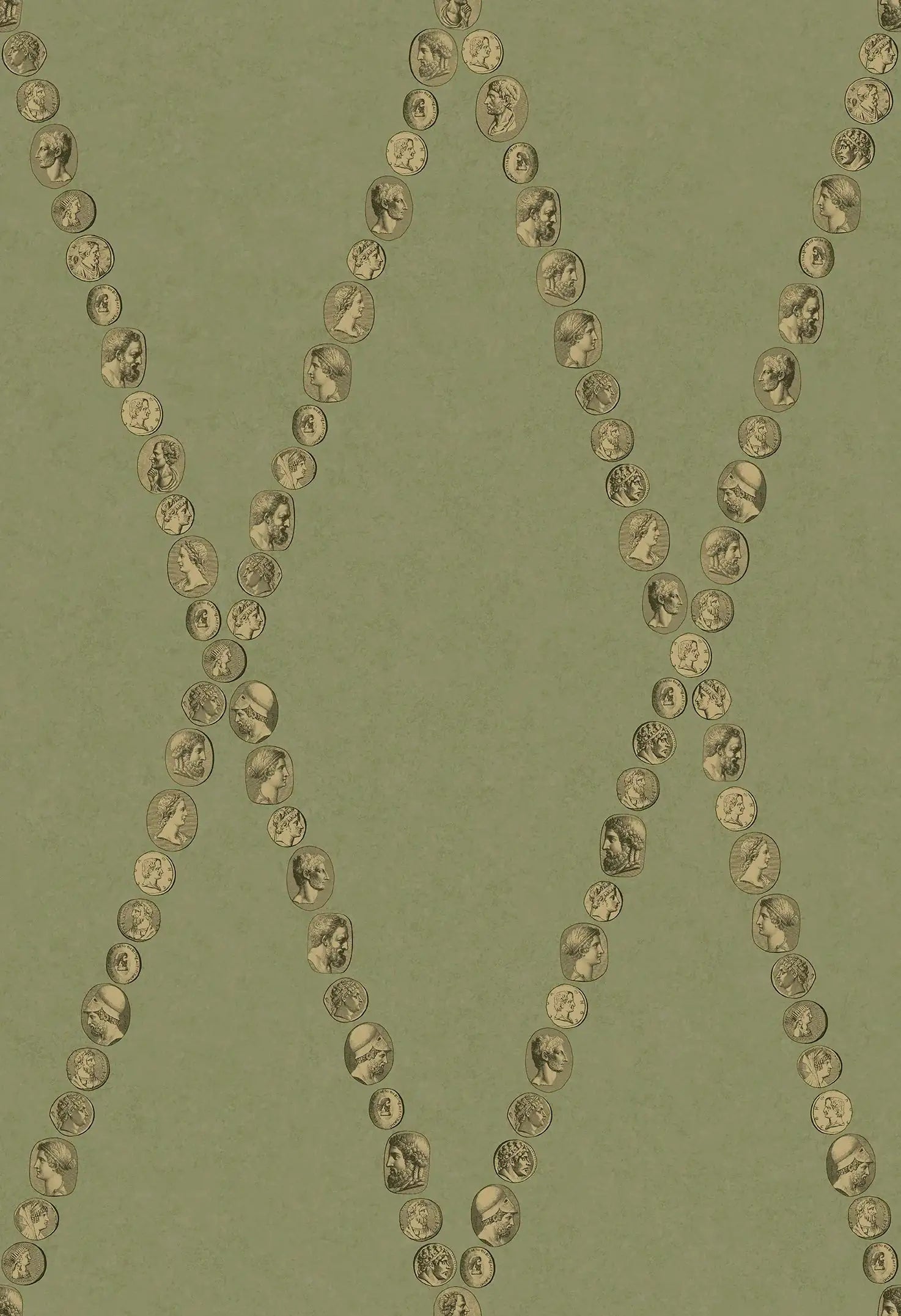 Carta da parati Cammei Antique Gold on Olive Cole & Son