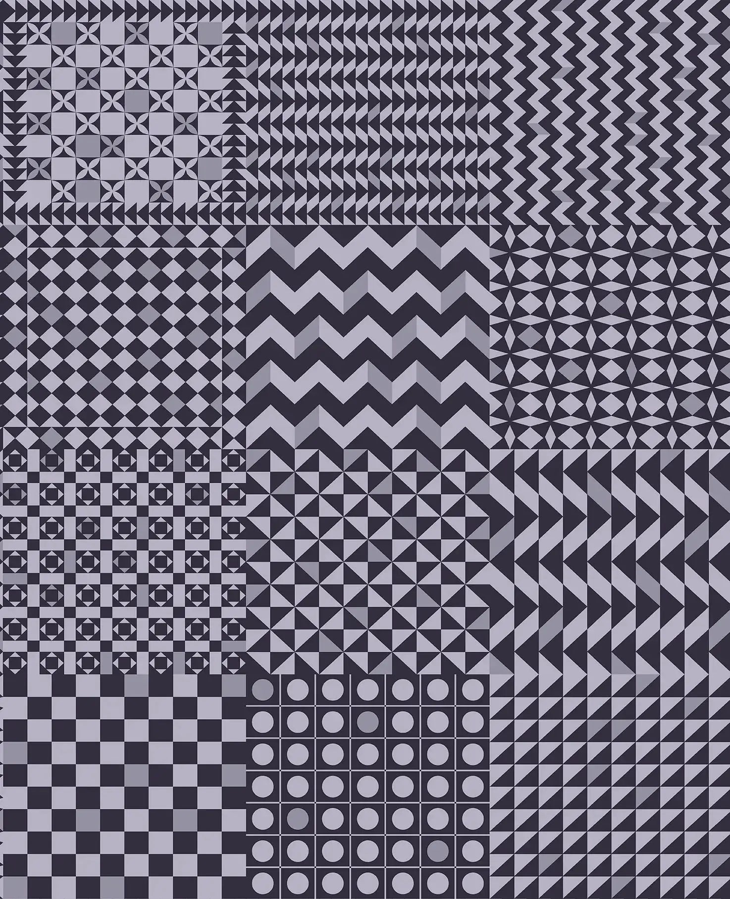Carta da parati Geometrico Magenta and Ink Cole & Son