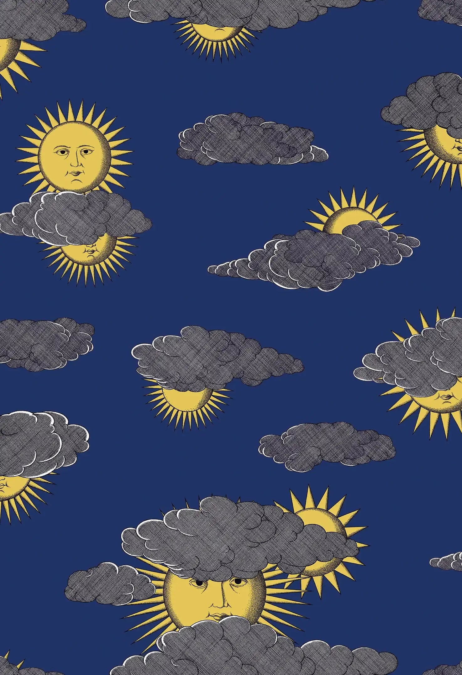 Carta da parati Soli e Nuvole Yellow and Blue Cole & Son