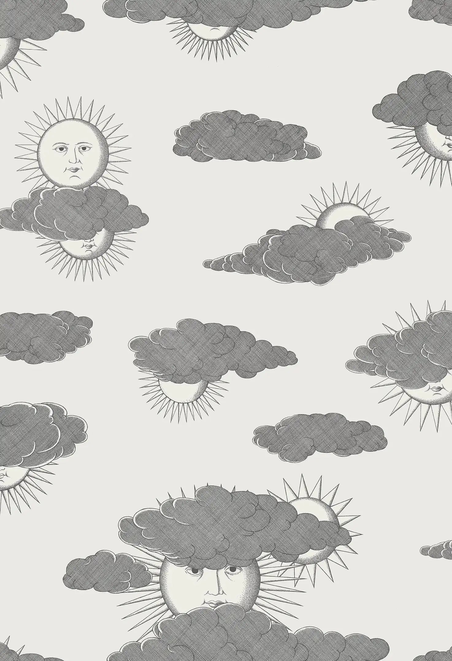 Carta da parati Soli e Nuvole Black and White Cole & Son