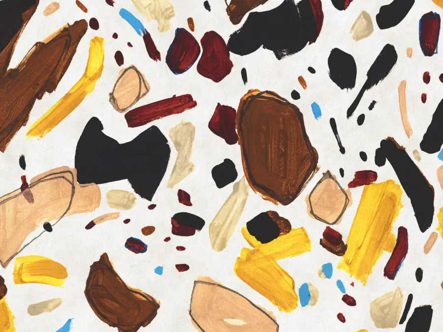 carta da parati terrazzo effetto marmo