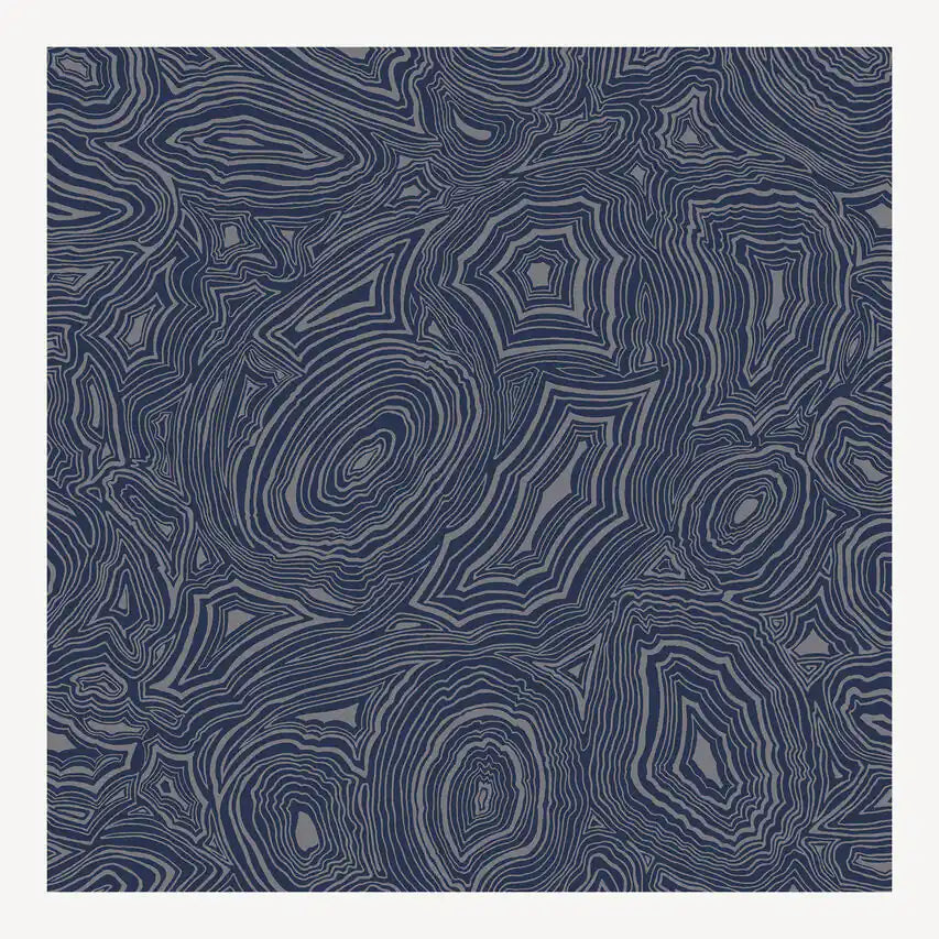 Carta da parati Fornasetti - Malachite Blu/Argento Cole & Son