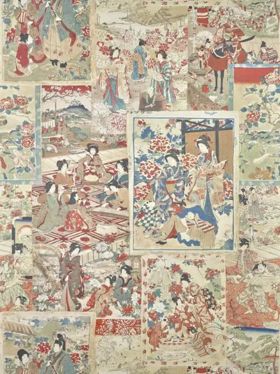 Ukiyoe: carta da parati giapponese Pierre Frey
