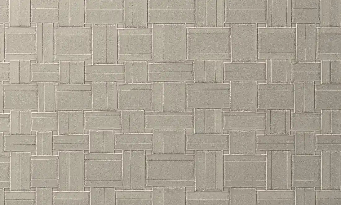Weave di Arte Walls carta da parati in pelle in tinta unita con motivo geometrico.