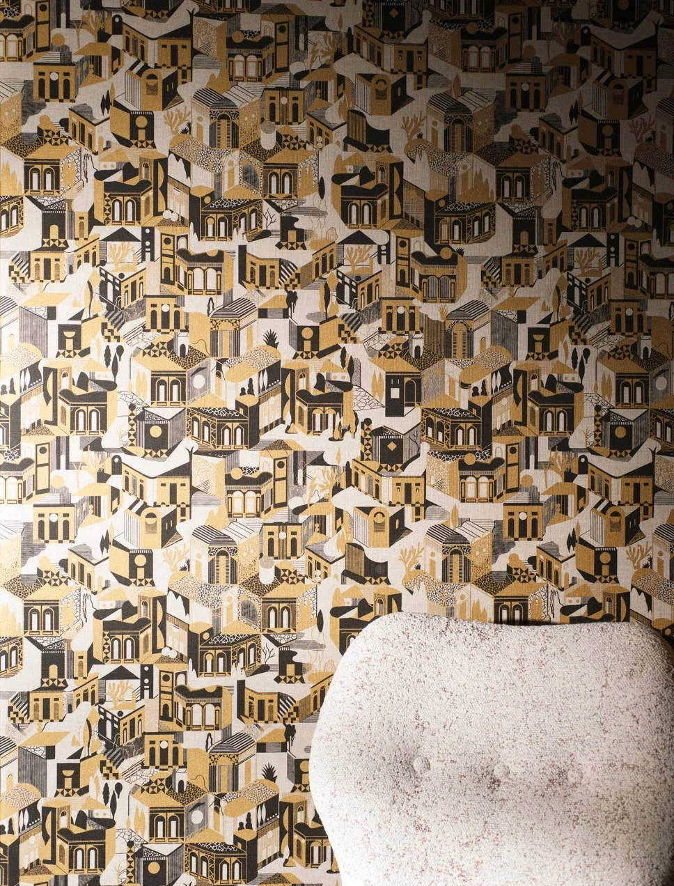 Dedar Altronde Wall carta da parati ambientazione