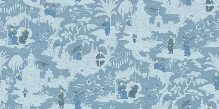 Carta da parati Chinese Toile Sky Blue Cole & Son