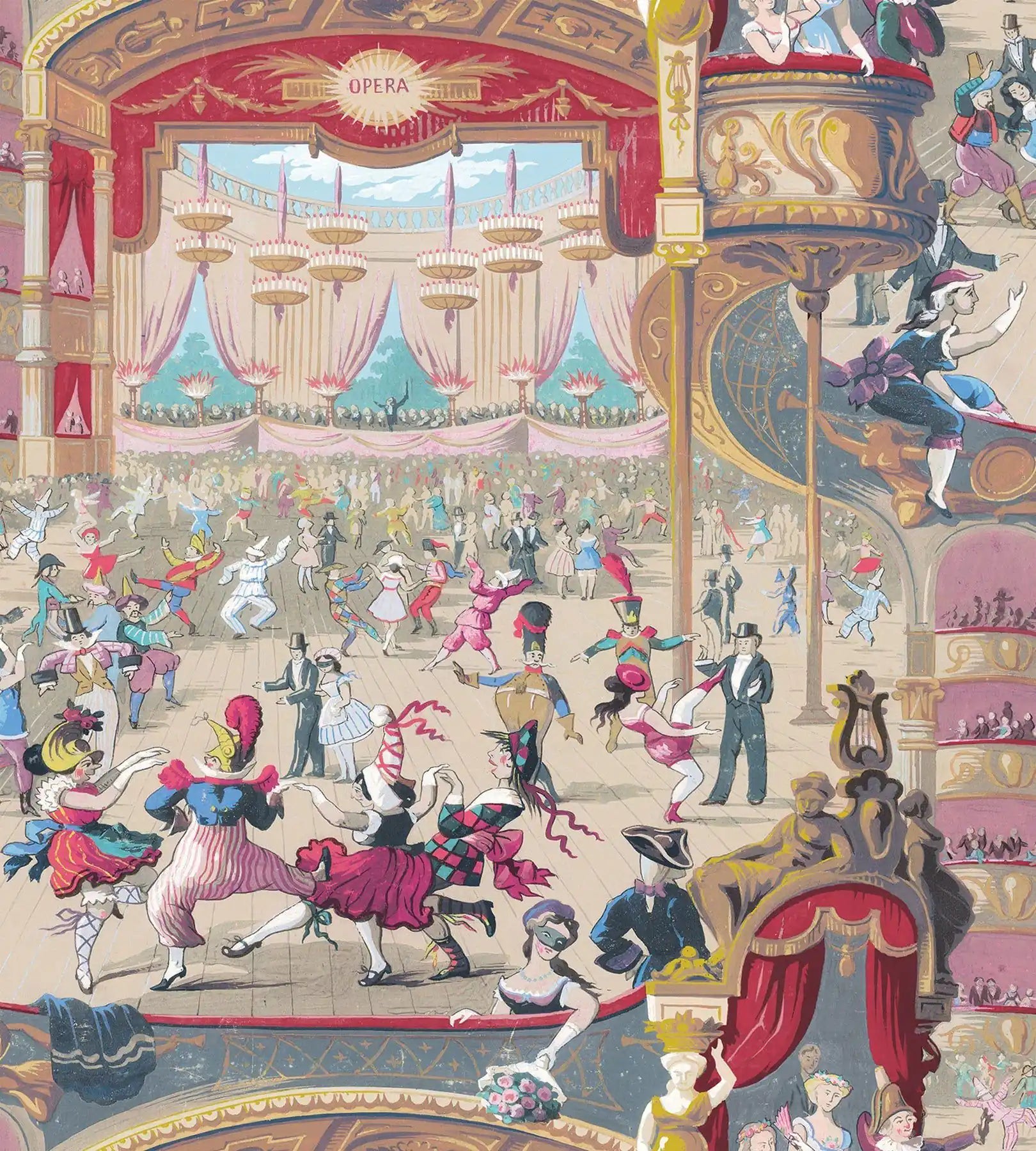 Carta da parati Cabaret Multicolor Cole & Son