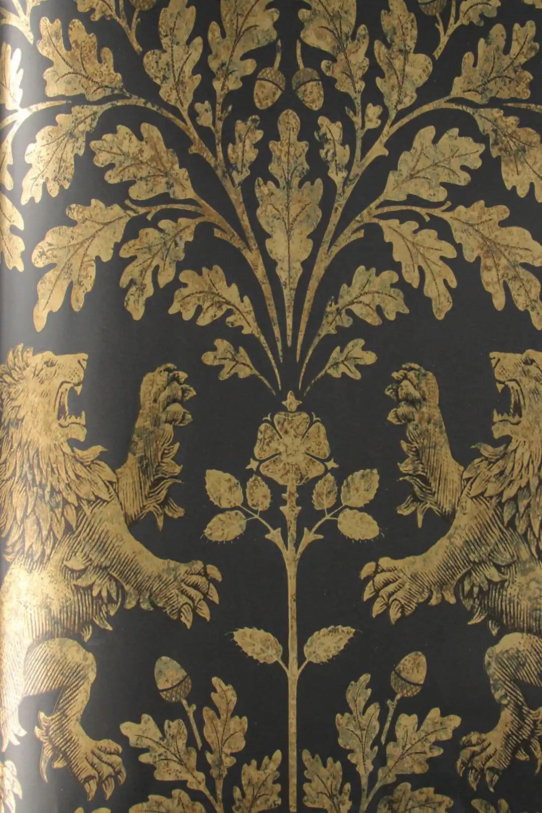 Carta da parati Boscobel Oak Nero Cole & Son