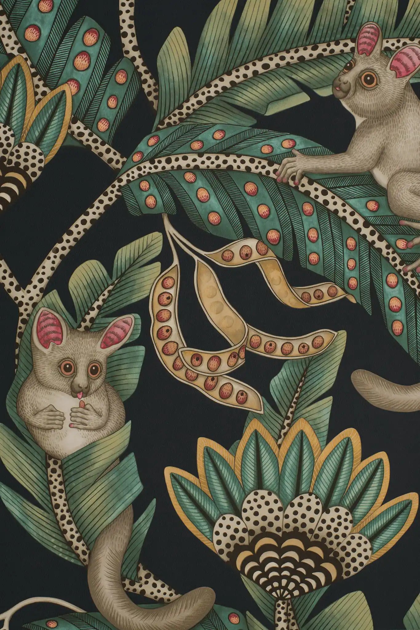 Carta da parati Bush baby Verde Cole & Son