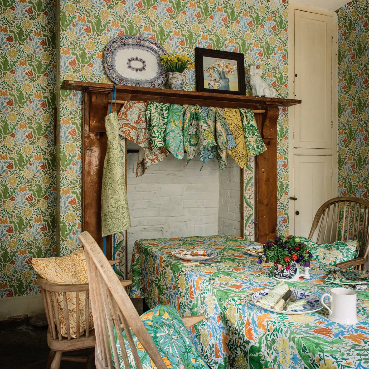tessuto d'arredamento a fiori Morris&Co Compton