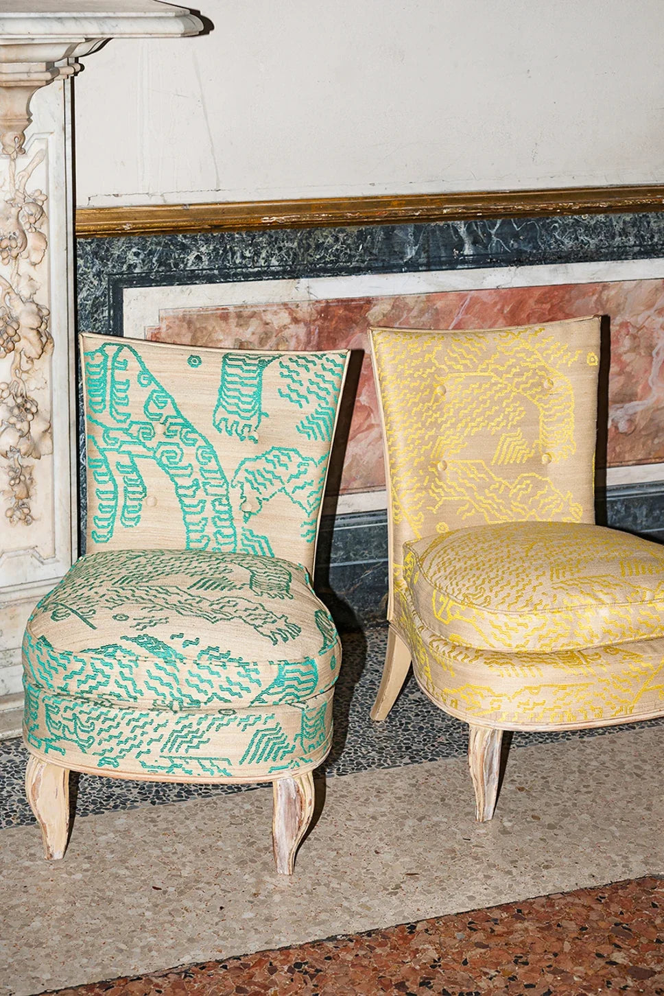Dedar Tiger Silk tessuto ambientazione