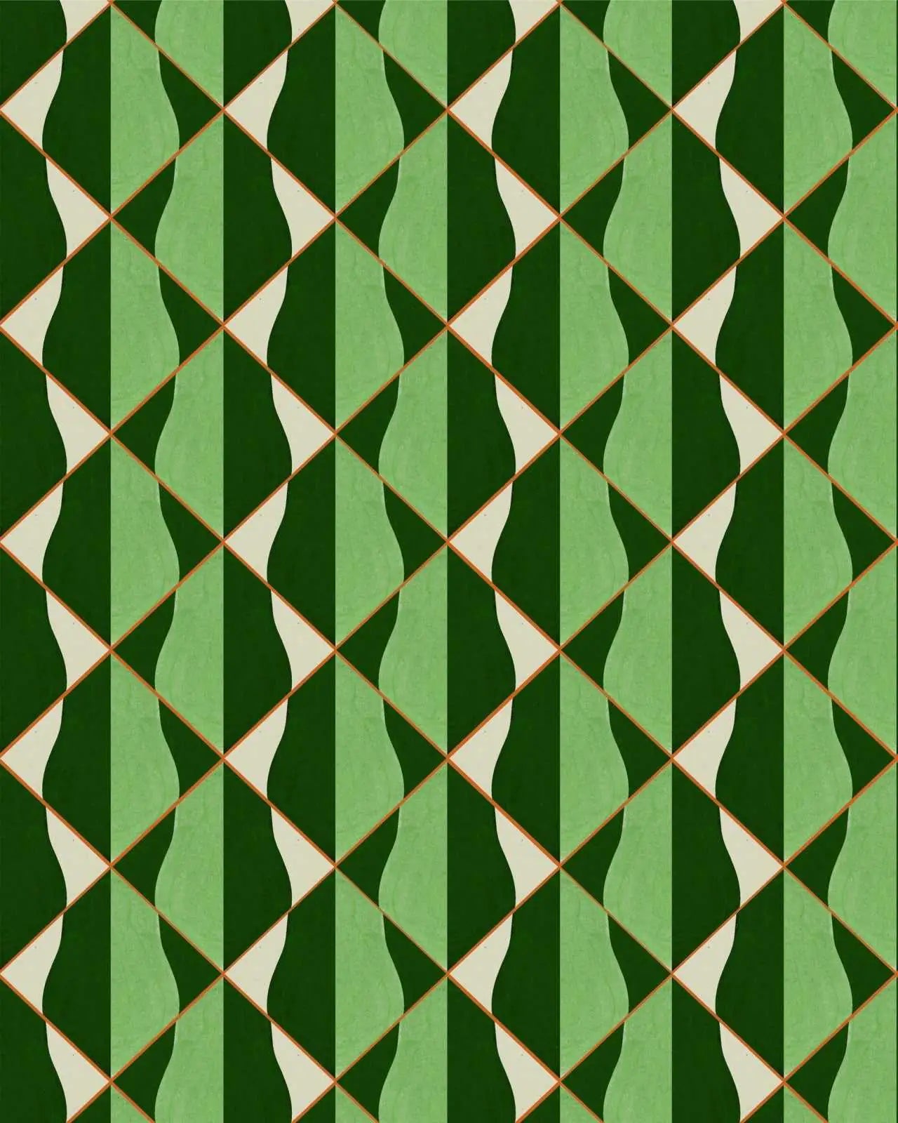 MINDTHEGAP Carta da parati Onde Deco Interni