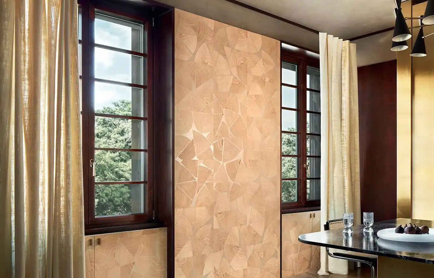 Carta da parati in legno Elitis Marqueteries - Fragments