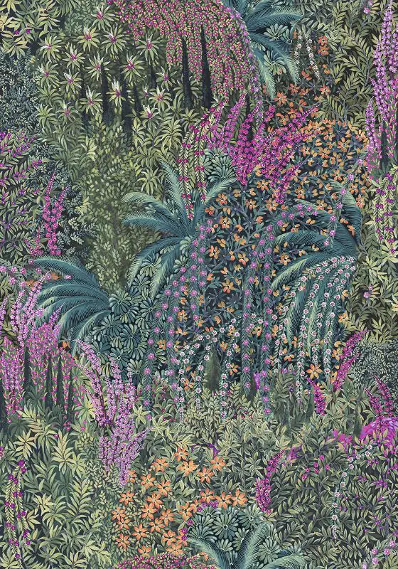 Carta da parati panoramica Cascade Teal and Viridian Cole & Son