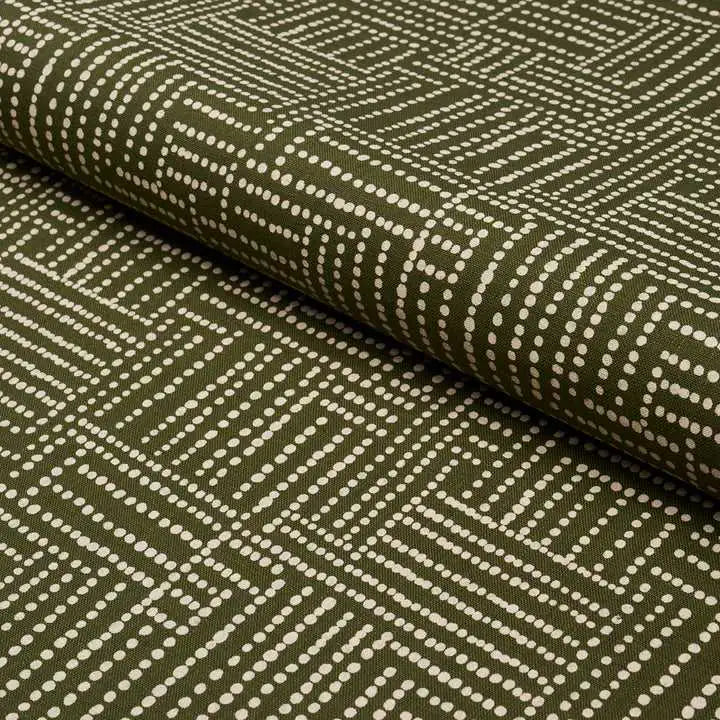 Schumacher Tessuti Coco Hand Screen Print Deco Interni