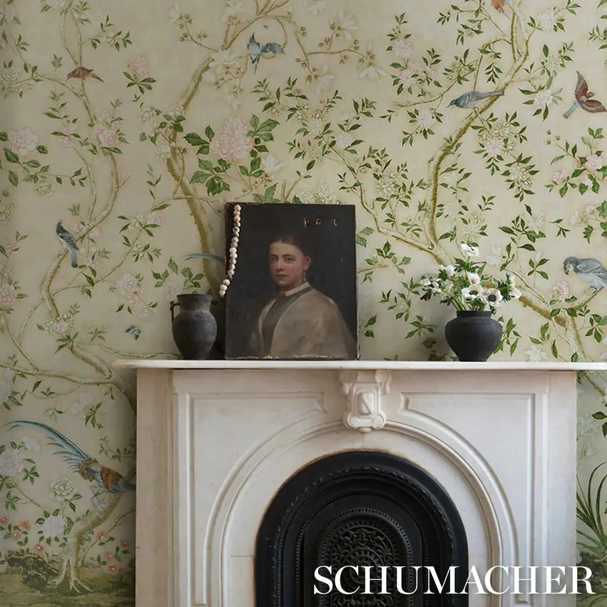 Schumacher Pannelli su misura Les Oiseaux Panel Set Deco Interni