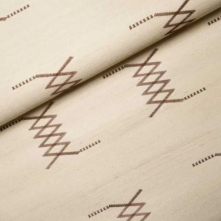 Schumacher Carta da Parati Kin Sisal Embroidery Deco Interni