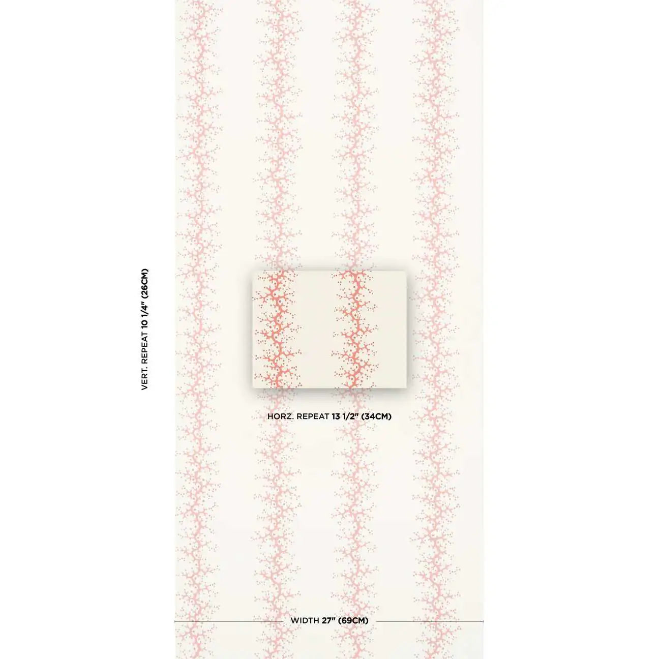 Schumacher Carta da Parati Coral Stripe Deco Interni