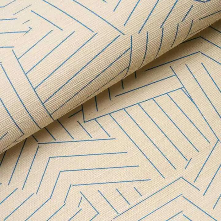 Schumacher Carta da Parati Deconstructed Stripe Sisal Deco Interni