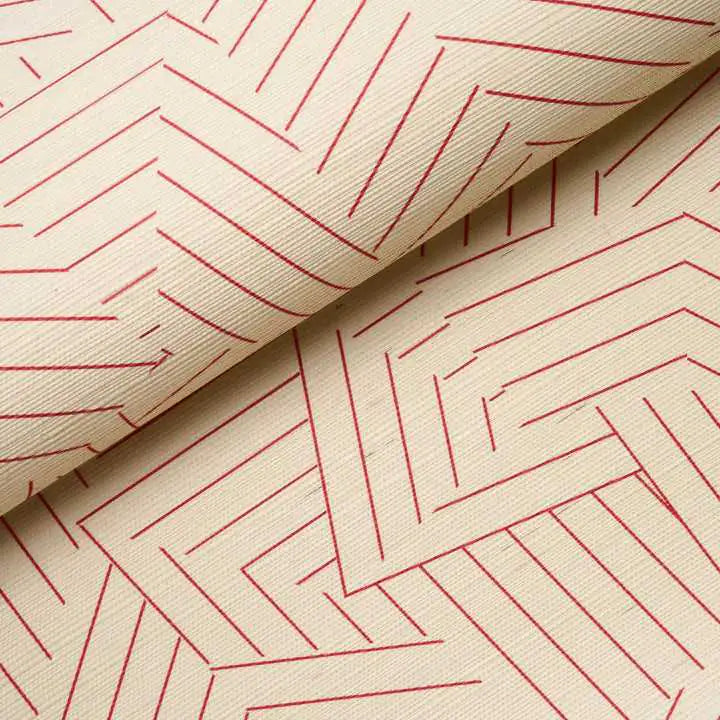 Schumacher Carta da Parati Deconstructed Stripe Sisal Deco Interni