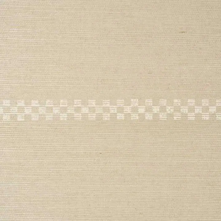 Schumacher Carta da Parati Checkered Stripe Sisal Deco Interni