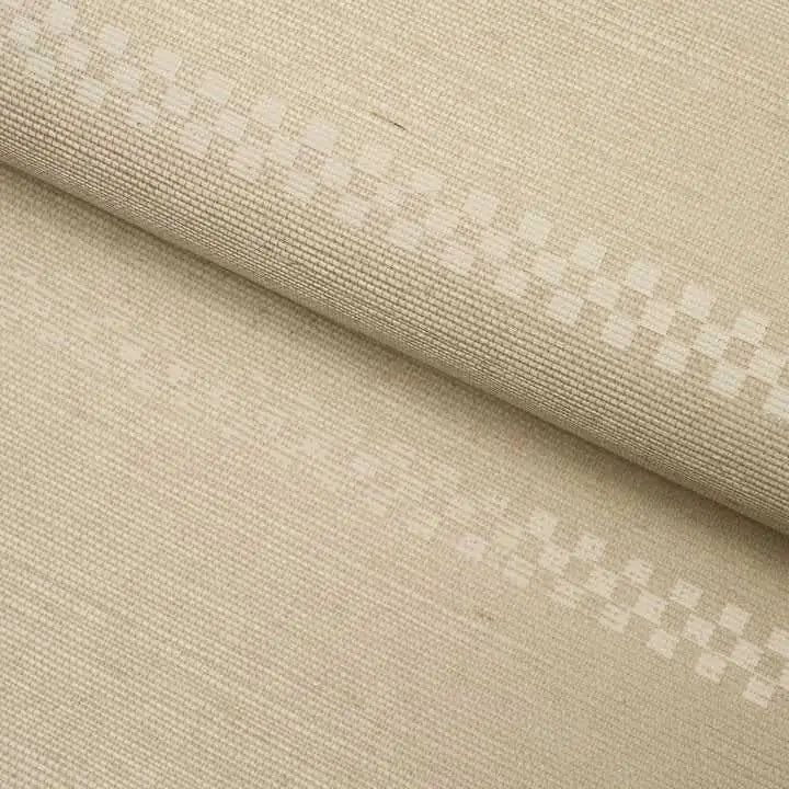 Schumacher Carta da Parati Checkered Stripe Sisal Deco Interni