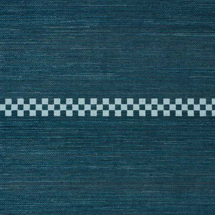Schumacher Carta da Parati Checkered Stripe Sisal Deco Interni