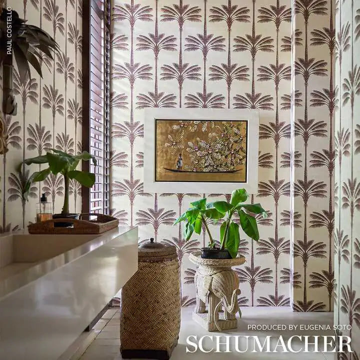 Schumacher Carta da Parati A Palm is a Palm Sisal Deco Interni