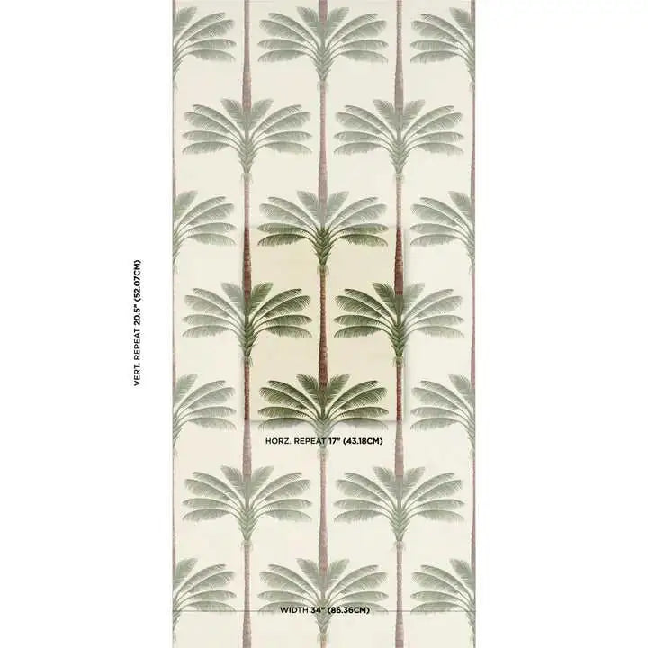 Schumacher Carta da Parati A Palm is a Palm Sisal Deco Interni