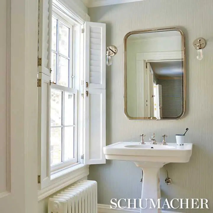 Schumacher Carta da Parati Emma Stripe Narrow Deco Interni