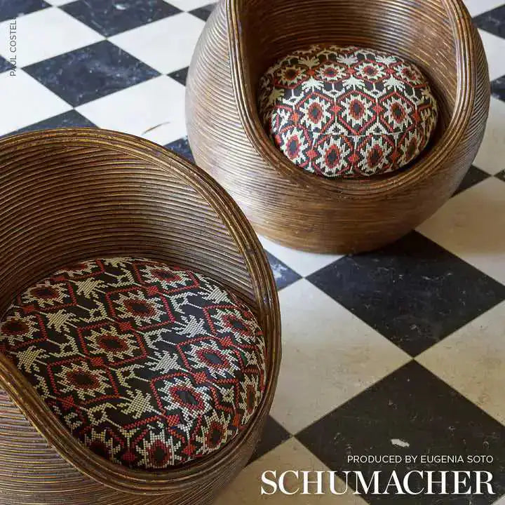 Schumacher Tessuti Andean Tribute Embroidery Deco Interni