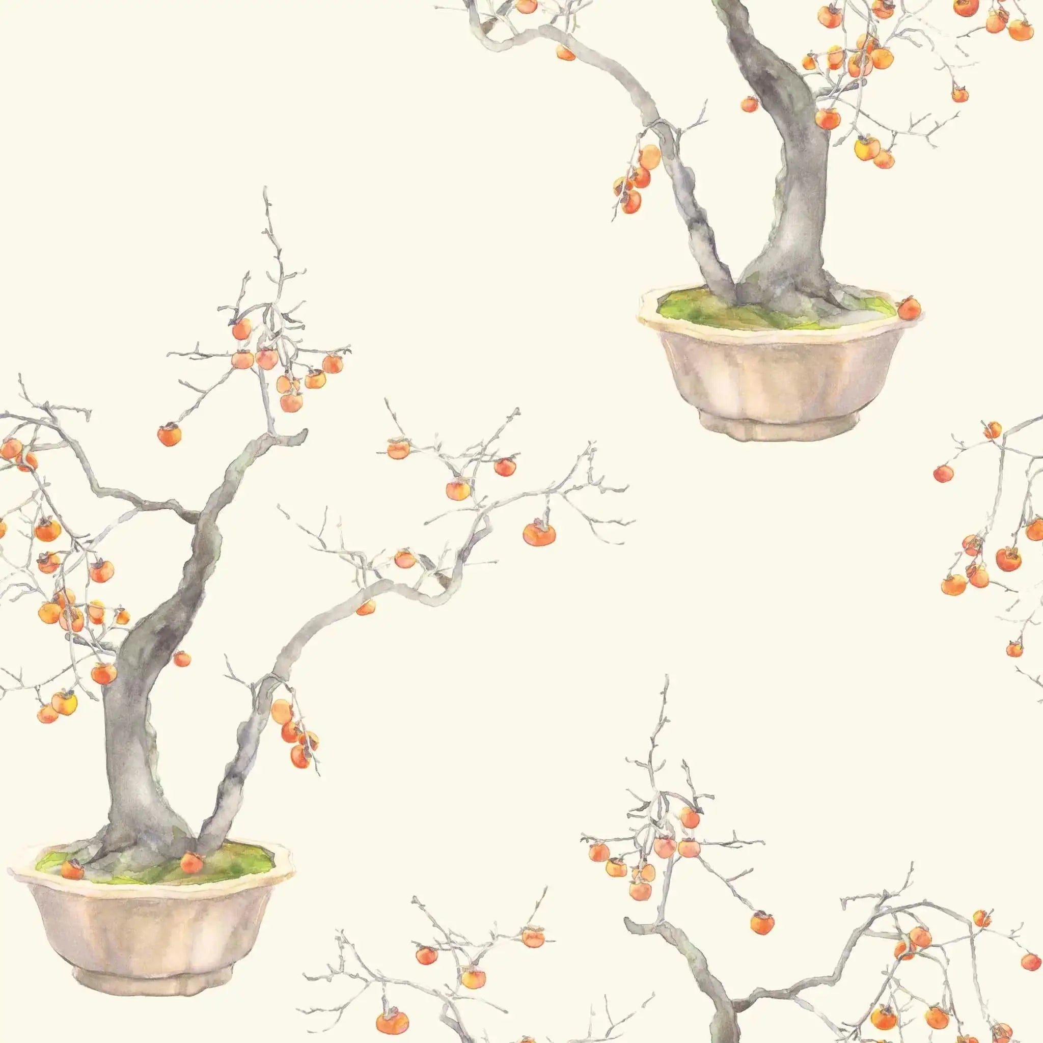 Carta da parati Kaki Persimmon Ivory and Bergamot Cole & Son
