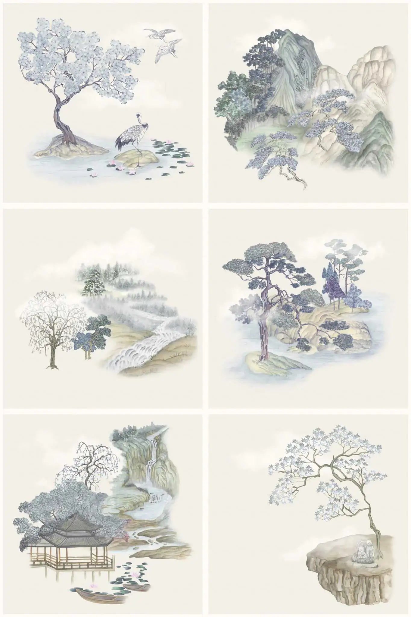 Cole & Son Carta da Parati Tile Toile Deco Interni