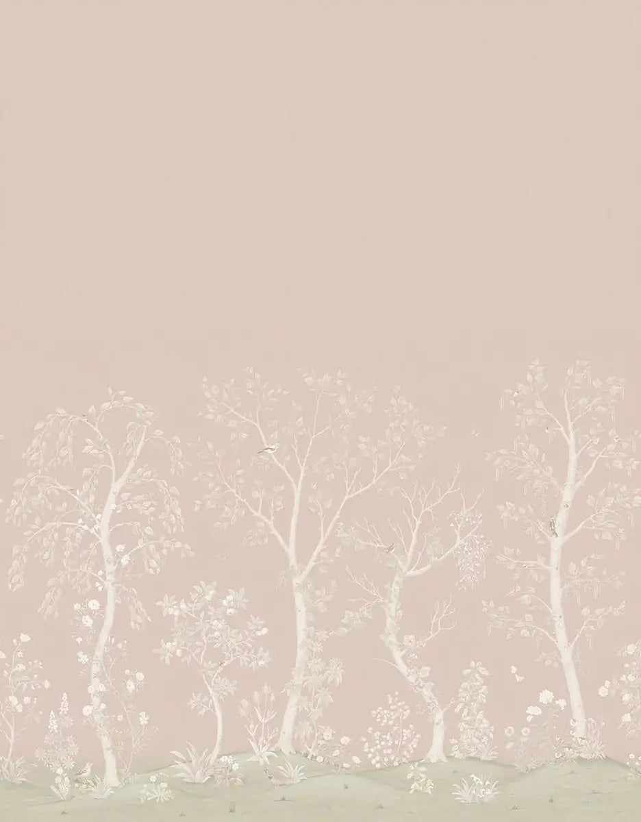Carta da parati Seasonal Woods Silk Quartz Rose Cole & Son