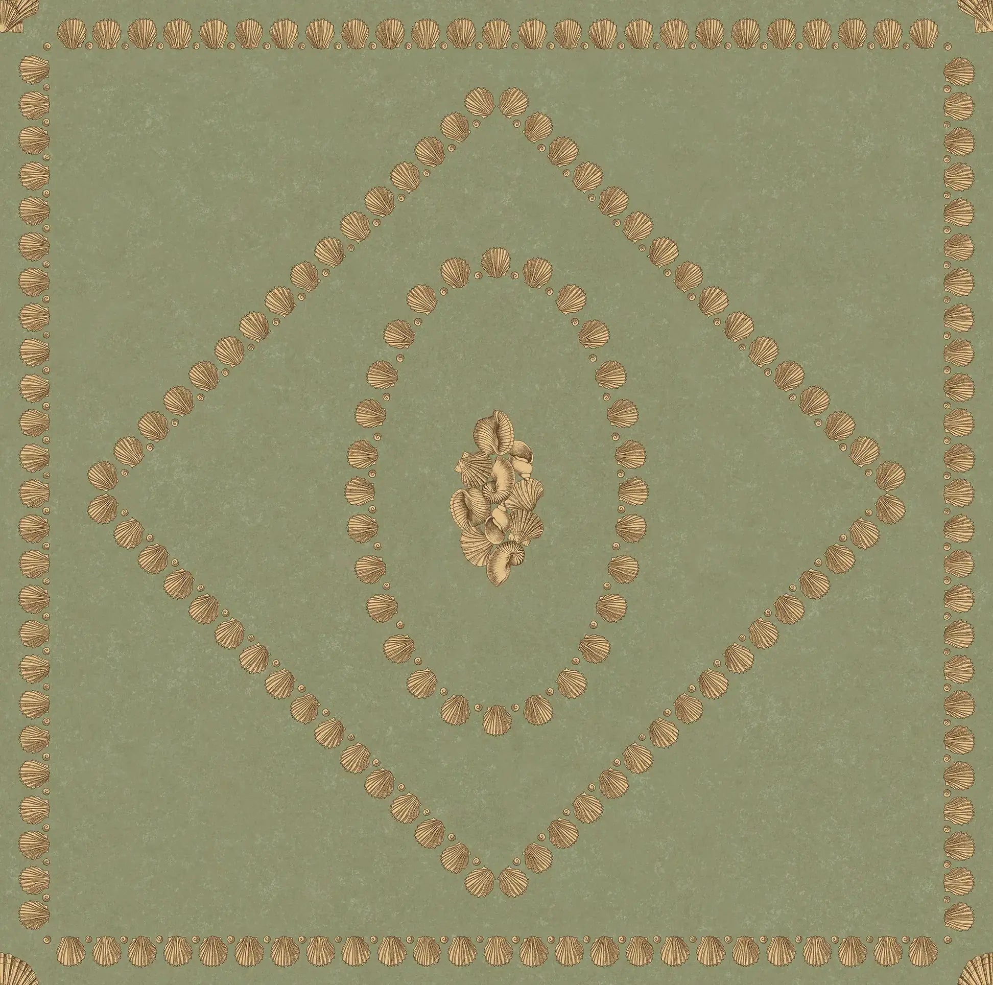Carta da parati Conchiglie Antique Gold on Ivy Cole & Son