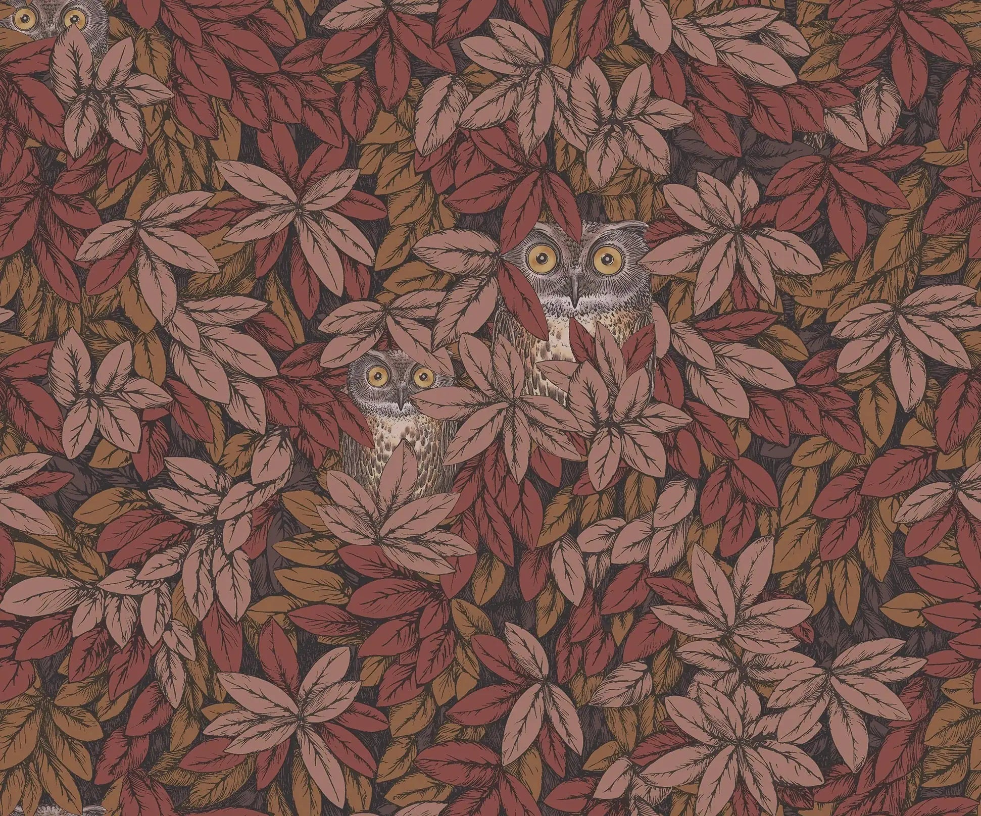Carta da parati Foglie e Civette Autumnal Leaves Cole & Son