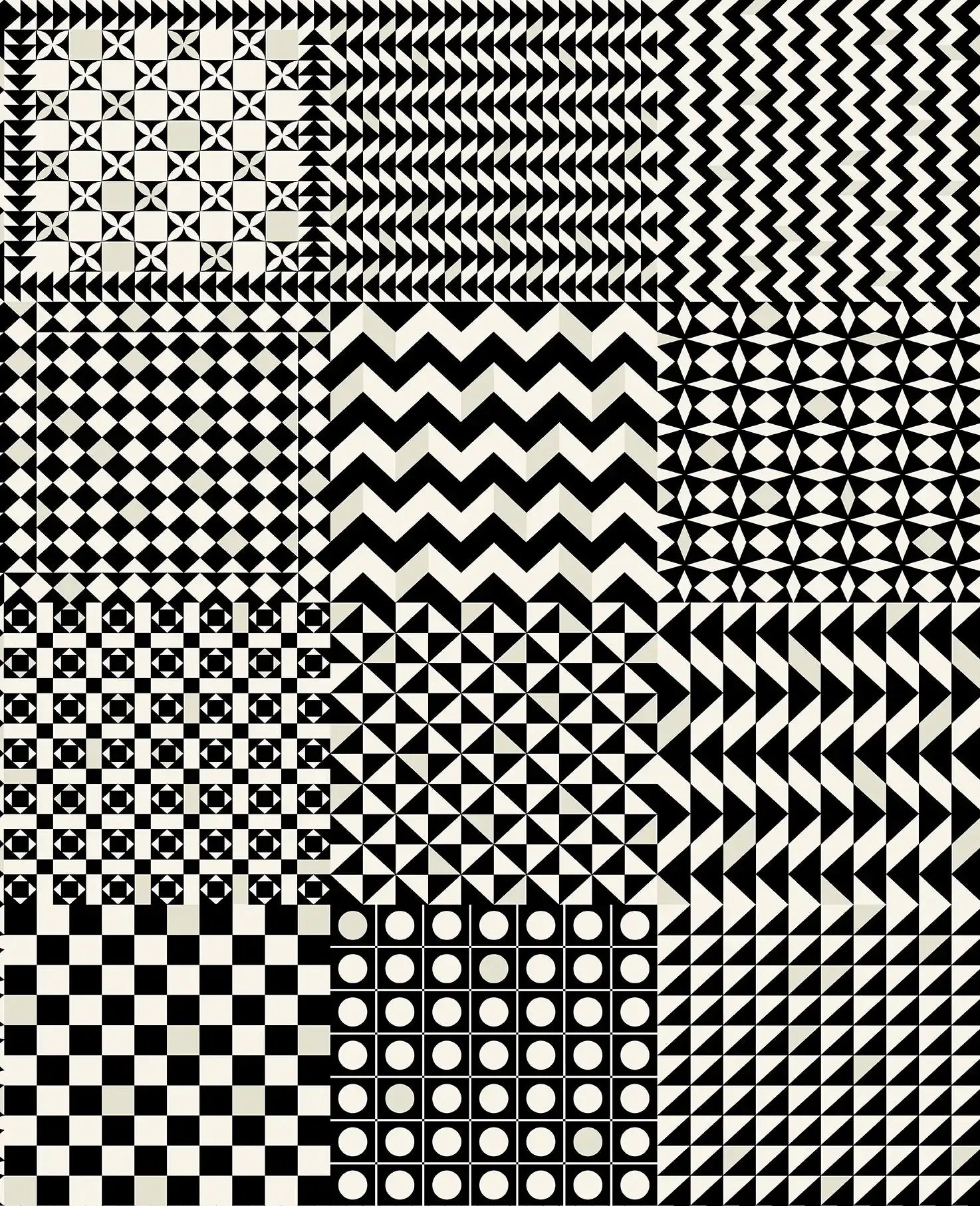 Carta da parati Geometrico Black and White Cole & Son