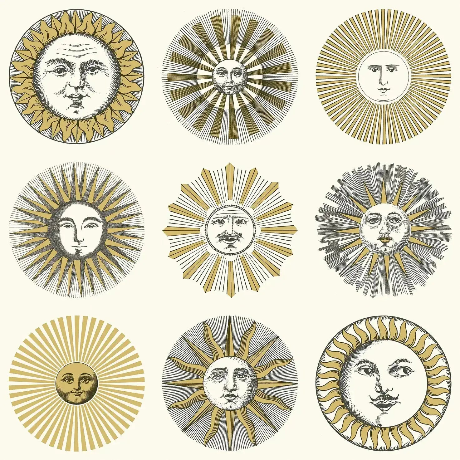 Carta da parati Soli Cream and Gold Cole & Son