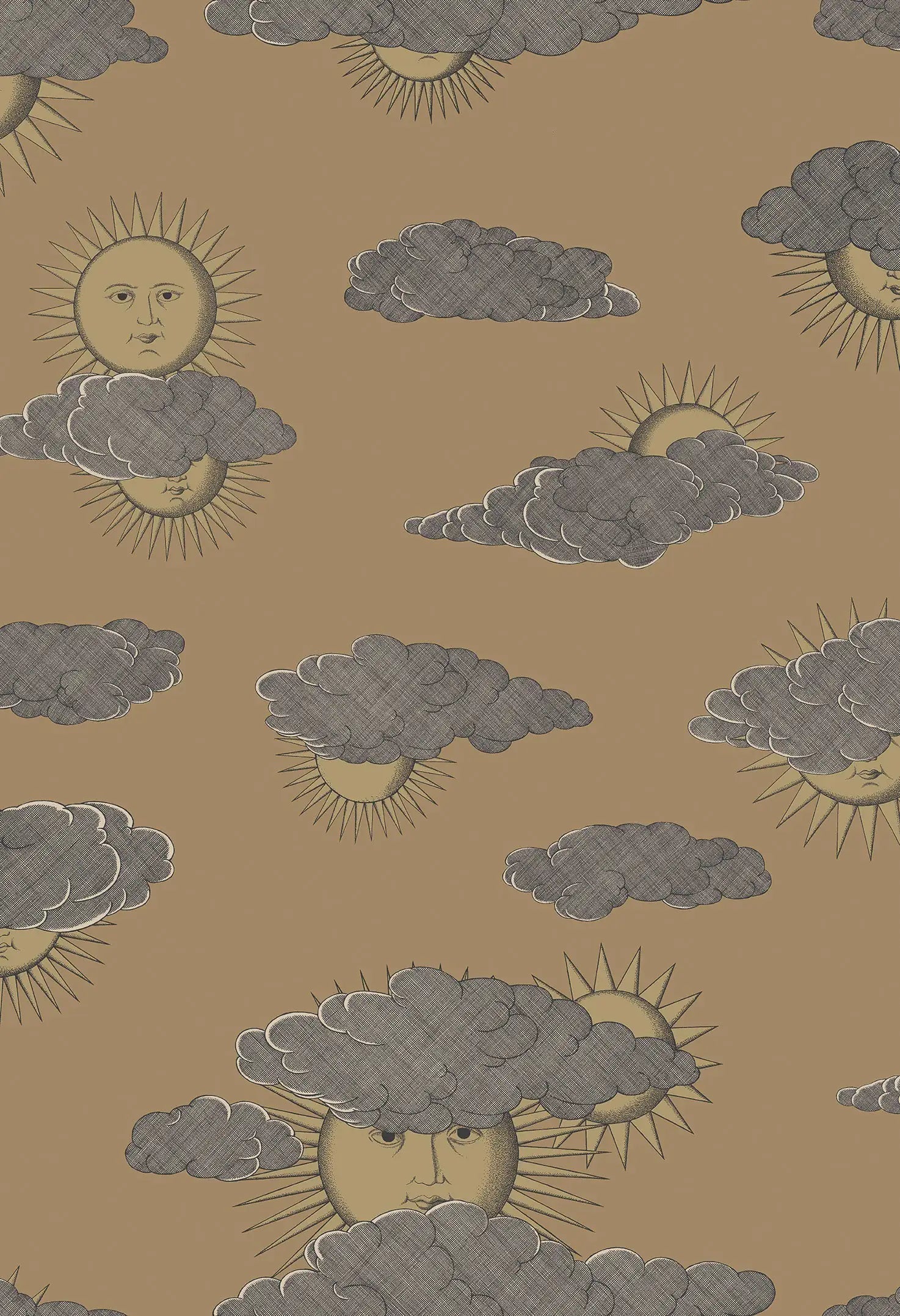 Carta da parati Soli e Nuvole Gold on Gold Cole & Son