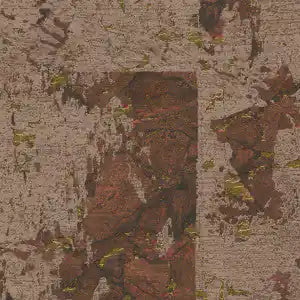 carta da parati in sughero con effetto metallico